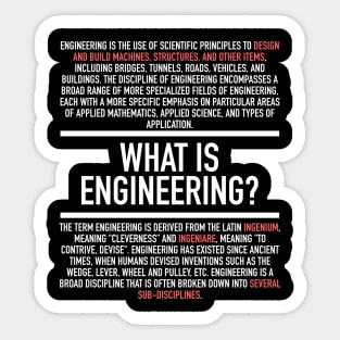 Engineering Defined - Engineer Sticker